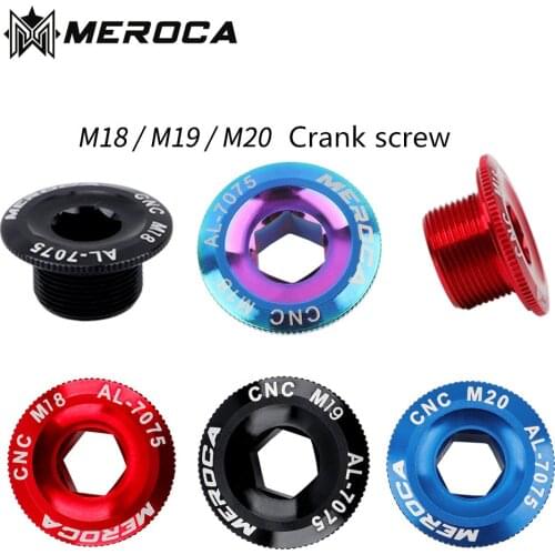 1 pcs Bicycle crank screw M18 M19 M20 IXF XT XTR SLX crank cover aluminum alloy anode crankset cap MTB road bike