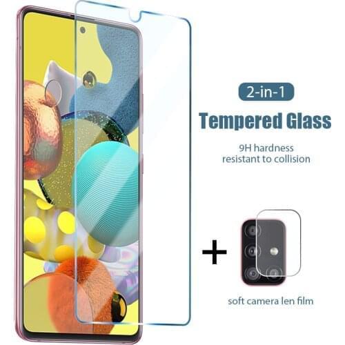 2in1 Tempered Glass For Samsung M31 M31 Prime M31S M11 M10 M10S Camera Lens Glass For M30 M30S M21 M21S M51 M40 M01 M01S
