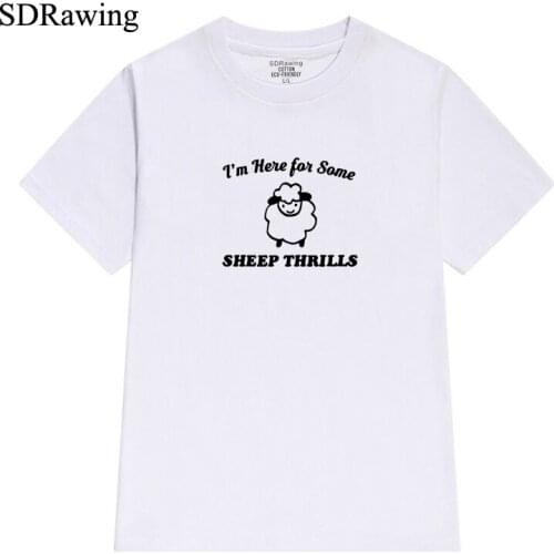 Sheep Thrills t Shirts Punny Tees Womens Humor Gift Ideas Geek Nerdy Puns Geekery Cute Animal print Graphic Hipster Tumblr tops