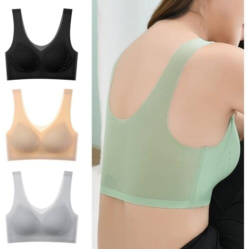 Latex Bras Women Plus Size M-3XL Push Up Bralette Ultra-thin Seamless Bra Top Comfort Cooling Gathers Shock-Proof Pad Underwear