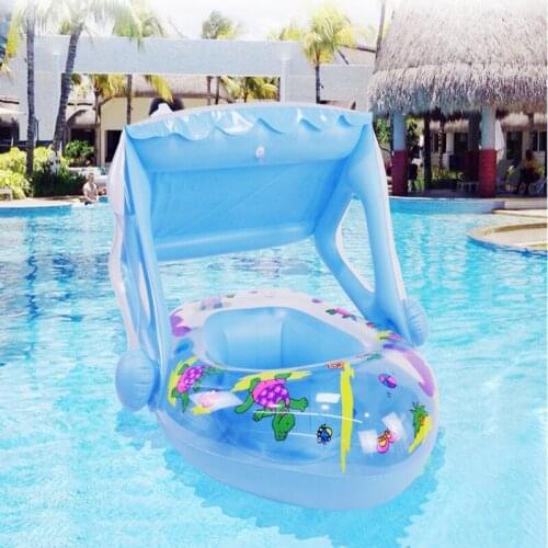 1PC Dinosaur Canopy Baby Boat Baby Swimming Ring Childrens Inflatable Toy Water Swimming Seat Ring Float Beach Party Pool Toys