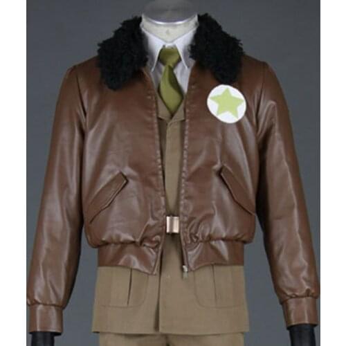 Athemis America Army Uniforms Axis Powers Hetalia/APH Cosplay Costumes Cool Leather Coat