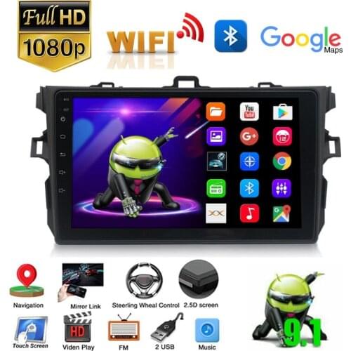 Car Electronics Radios For 2006-2012 Toyota Corolla 9" Android 9.1 Car Radio Stereo Head Unit GPS 2+32GB FM Interior Accessories