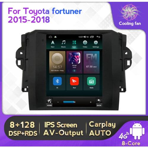 9.7'' Tesla Screen 6GB+128GB Android 11 Car Radio Stereo For Toyota Fortuner 2015 2016 2017 2018 Multimedia Player GPS Head Unit