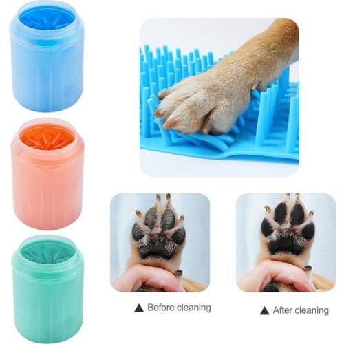 Quickly Wash Dirty Foot Cleaning Dog Paw Cleaner Cup Soft Silicone Combs Bucket Portable Pet Foot Cleaner Cup Paw Clean Brush