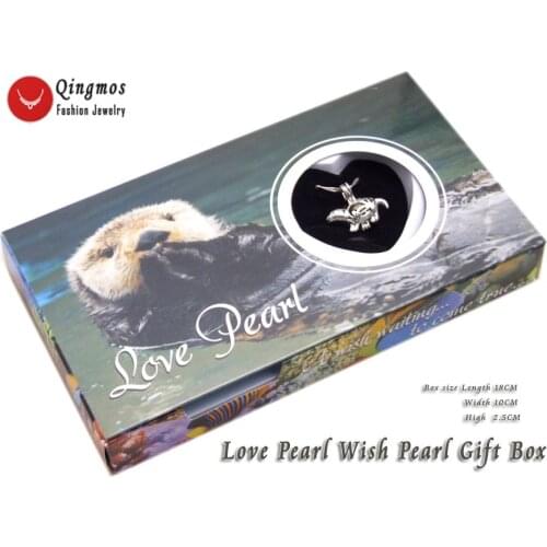 Qingmos Trendy Wish Pearl 20*24mm Otter Cage Chokers Necklace for Women & Oyster Love Pearl Pendant & Necklace Chain-who3658