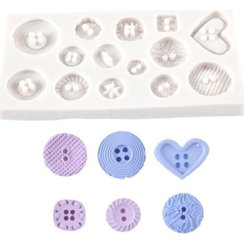 Button Shapes Silicone Cake Mold DIY Fondant Chocolate Cookie Ice Mould Fondant Candy Molds Baking Cake Decorating Tools