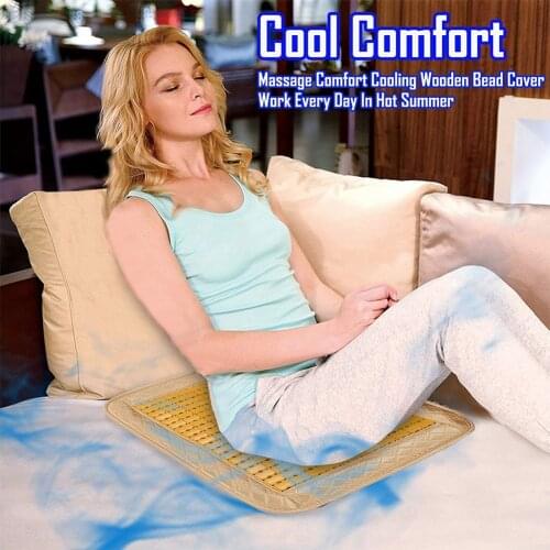 Natural Bamboo Seat Cover Mat For Home Sofa Auto Car Office Chair Summer Cool