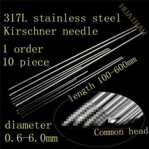 Medical small animal orthopedic instrument 0.8-4.5 317L stainless steel bone pin kirschner wire Intramedullary pin VET PET