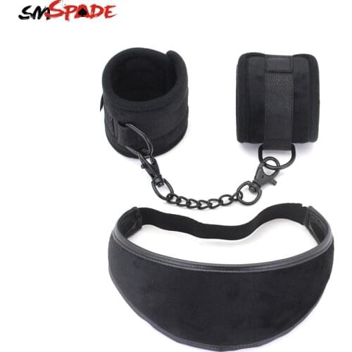 Smspade bdsm Bondage Beginners Kit Sex Mask & Handcuffs Sex Toys for Couples bdsm Mask Blindfold Slave Handcuffs Sex Restraints