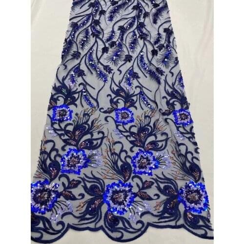 New exquisite multicolor feather flower sequined tulle embroidery, comfortable fabric, suitable for fashionable ladies/nrzx