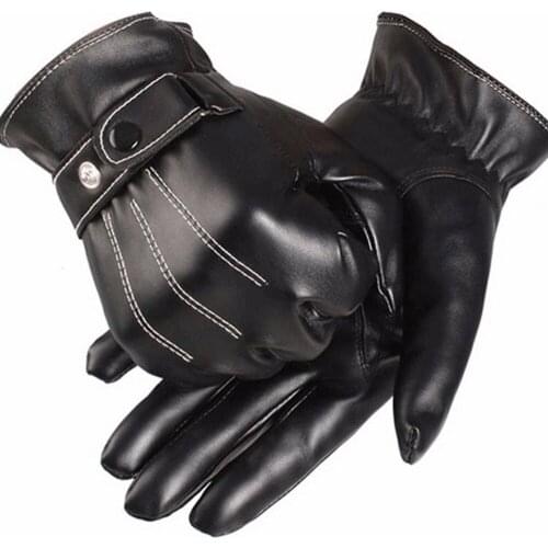 Men Leather Hunting Motorcycle Racing Gloves Full Finger Outdoor Sports Cycling Military army guantes Winter Warm Touch Screen