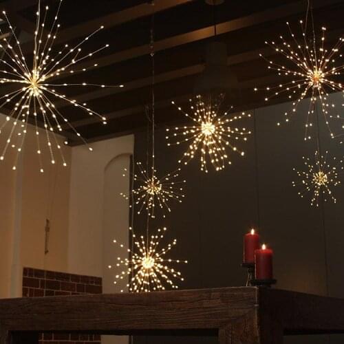HobbyLane LED Solar Copper Wire Fireworks String Light for Christmas Brithday Wedding Outdoor Garden Decoration