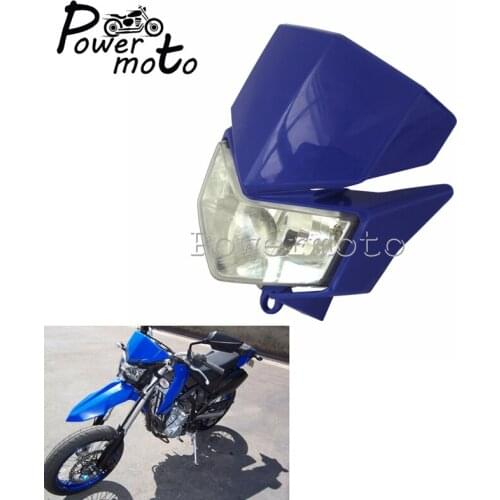 Universal Motorcycle Blue Twin Front Lamp Headlight Motocross Dirt Bike For Kawasaki KLX250 250S 250SF D-Tracker X 250 2008-2019