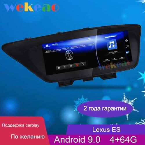 Wekeao 10.25" Touch Screen 1Din Android 9.0 Car Radio For Lexus ES ES250 ES350 ES300 Auto GPS Navigation DVD 4G Stereo 2013-2018