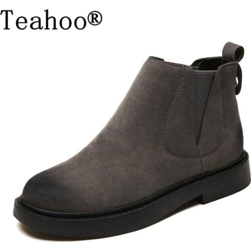 2018 British Women Martin Boots Autumn Winter Boots Fashion Classic Ankle Boots Winter Women Shoes 35-40 Zapatos De Mujer Botas