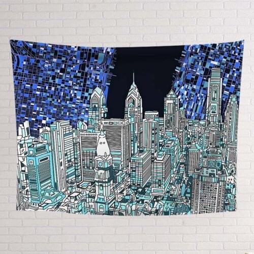 Aesthetic Anime Tapestry Wall Hanging Thin Geometric Printed Cartoon Wall Tapestry Home Bedroom Decor 0.75*1/1.3*1.5/1.5*2m 1pc