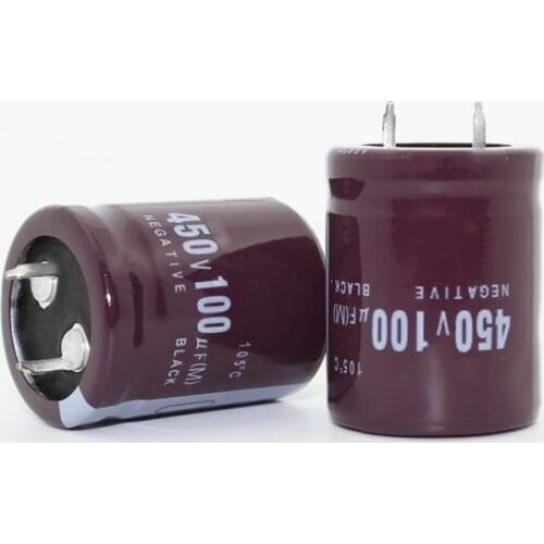 10pcs/lot high quality ELECTROL CAPACITOR 450V100uF 100uf 450V 25*30MM 105C