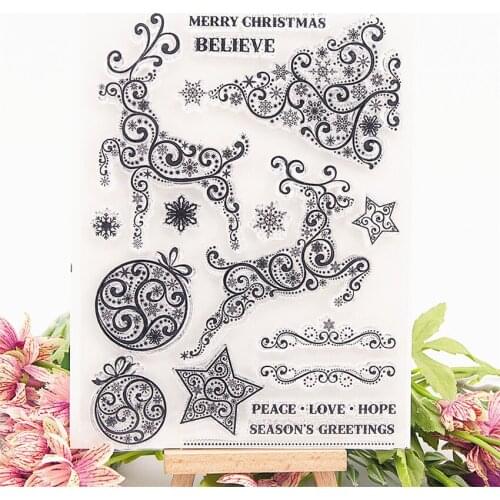 13x18cm Easter deer Transparent Clear Stamps Silicone Seals Roller Stamp DIY scrapbooking photo album/Card Making