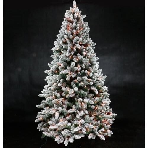 2020 New Year Gift Flocking Christmas Tree Snowflake Tree Christmas Family Hotel Mall Decoration