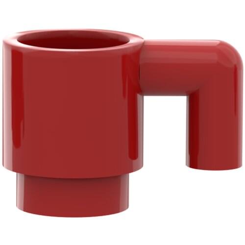 35PCS Red Mug Building Blocks Compatible Major Brand Kids Toys 3899 Early LearningMOC Education Gifts