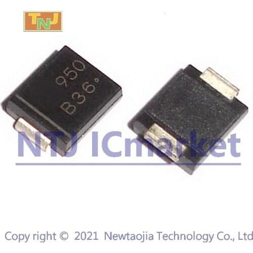 50 PCS MBRS360T3G SMC DO-214AB MBRS360 B36 Schottky Diode