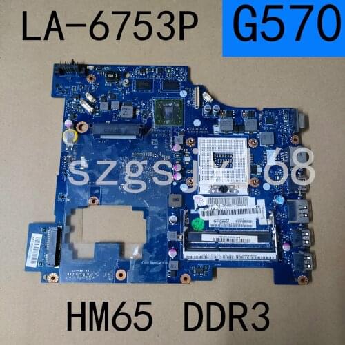 PIWG2 LA-6753P For Lenovo Ideapad G570 Laptop motherboard With HM65 and GPU 100% Tested OK