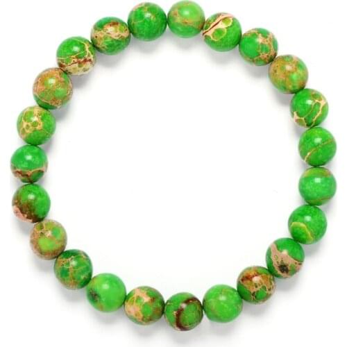8mm Natural Green aventurine Stone Round Bead Bracelet Single Lap Hand String Bracelet Bangles Beautiful Girl Womans Jewelry
