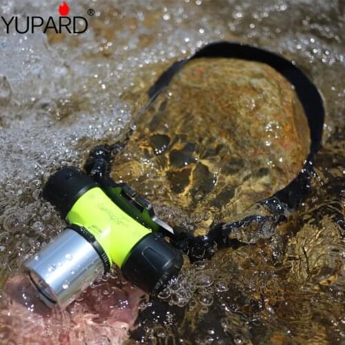 YUPARD 18650 battery or 3x AAA XM-L2 T6 led white yellow light 30m Diver Diving headlamp Flashlight Torch Waterproof outdoor