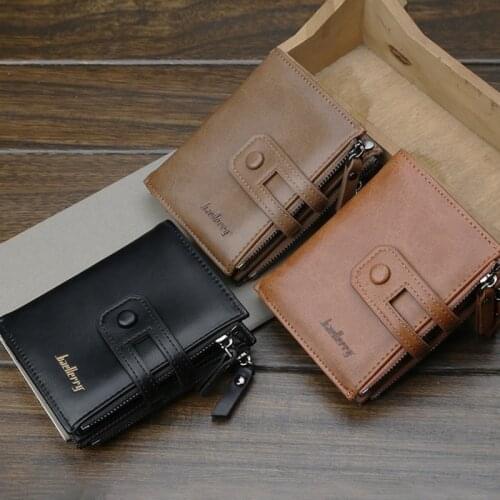 PU Leather Wallet Fashion Men Coin Purse Small Card Holder Portemonnee Male Walet for Friend Money Bag