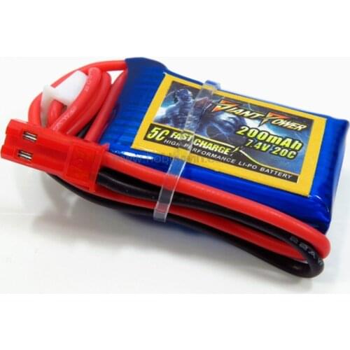 7.4V 2S 200mAh 20C LiPO battery JST plug for F39 Indoor aircraft 1/36 RC Buggy Car Truck Lipolymer power
