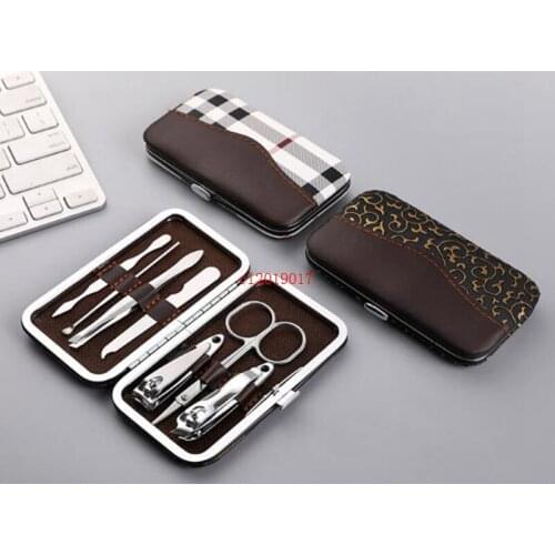 Stainless Steel Nail Manicure Sets Nail Tool Set 7 pcs Set Manicure Nail Scissors Tool Manicure Kit for Personal Hygiene