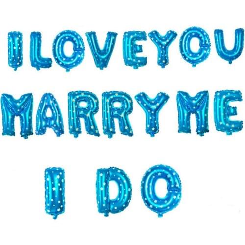 Wholesale 16 Inches Blue Pink Wave Point Letter Balloons Birthday Party Wedding Aluminum Foil DIY Letter Globos Decoration