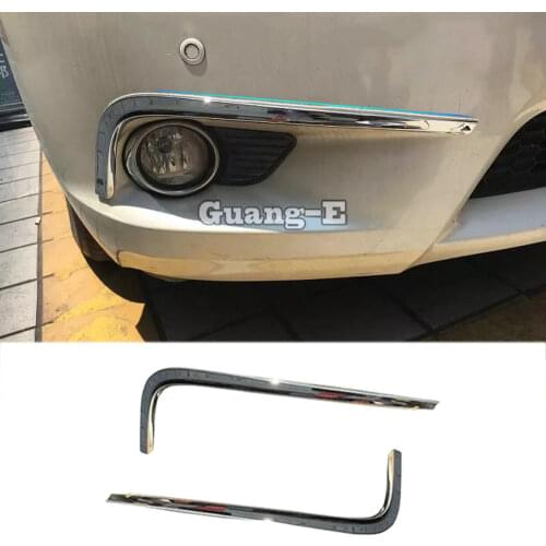 For Toyota Sienna 2015 2016 2017 Car front fog light lamp detector frame stick styling ABS Chrome cover trim sticks parts 2pcs