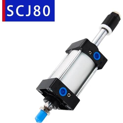 High Quality SCJ80 Double axis Repeated movement Adjustable Stroke Air cylinders 25-300mm Stroke Pneumatic Cylinder
