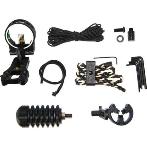 Portable Archery Hunting Bow Accesssory Combo 6 In 1 Kit Sight Arrow Rest Stablizer Portable Durable Outdoor Hunting Equipment