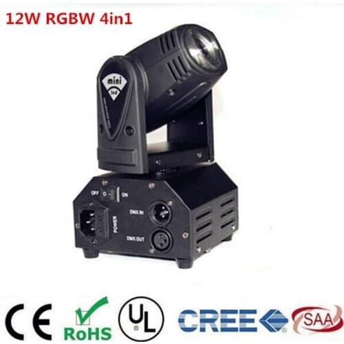 CREE 10W 12W RGBW 4in1 moving head DMX512 light beam LED spot Lighting Show Disco DJ Laser Light