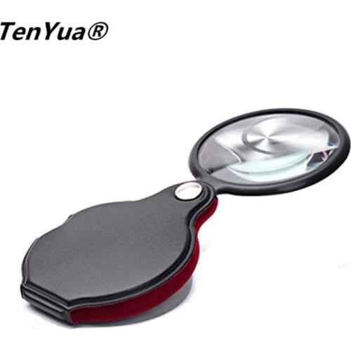 TenYua 8X 50mm Mini Pocket Folding Jewelry Magnifier Magnifying Eye Glass Loupe Lens