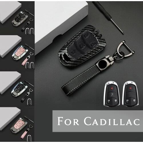 Zinc Alloy Smart Remote Car Key Cover Case Fob Protector Accessories Shell For Cadillac ATX CTS CT6 XTS XT5 ELR SRX