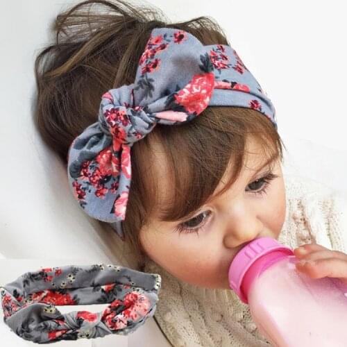 Hair Band Kids Elastic Flower Big Bowknot Headband Girls Headdress Worldmart