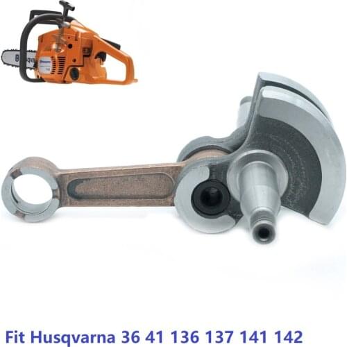 High Durable Crankshaft Crank Shaft Rod For HUSQVARNA 141 136 142 137 36 41 Chainsaw Chain Saws Engine Parts Replace 530029794
