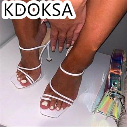 2021 Women Sandals Women Sandals with sheer heels in large size shoes