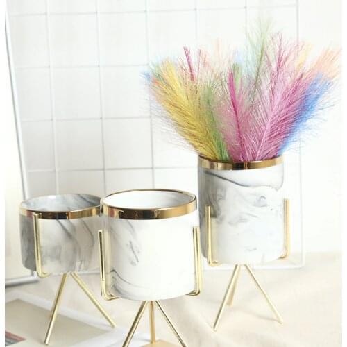 50pcs/lot 20cm Artificial Flowers pampas grass Natural Dried Flowers Fake Flower Home Garden Hotel Wedding Party Decoration