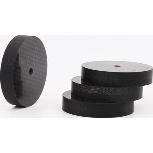 8PCS Black Carbon Fiber Speaker Isolation 30x10mm Spike Base Pad Shoe Feet Hifi
