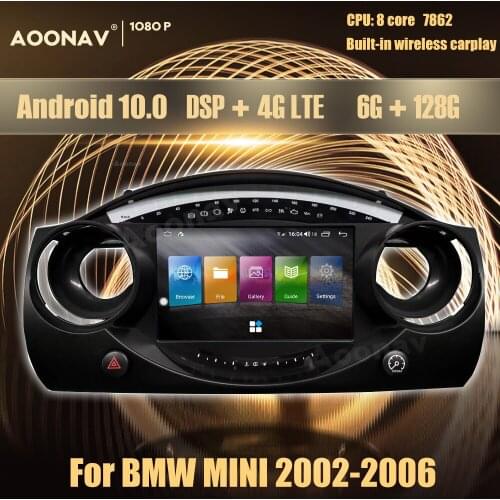 Android Car Radio for BMW MINI R50 R56 R60 2002-2006 2Din Car Stereo Auto radio Head Unit Qled screen 7862 CPU Built-in carplay