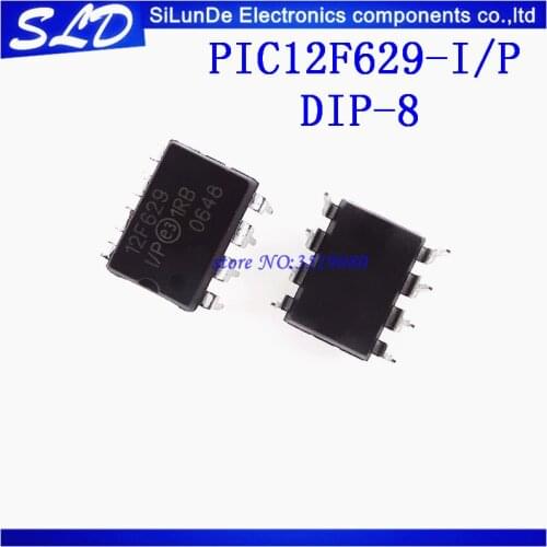 Free Shipping 50pcs/lot PIC12F629-I/P PIC 12F629 12F629-I/P PIC12F DIP-8 new and original In Stock
