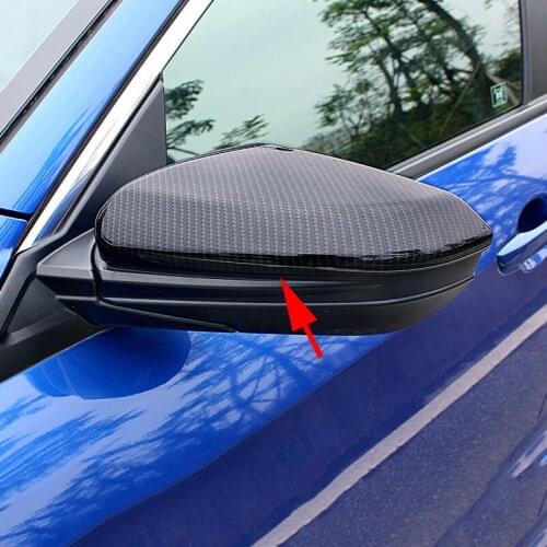 Carbon Fiber Look Car Styling Side Mirror Covers For Honda Civic 10th Sedan Coupe Hatchback 2016-2019 Exterior Rear View Molding