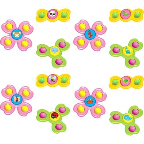 Baby Childrens Spinning Top Animal Toy Spinning Sucker Windmill Stress Release Creative Educational Toy