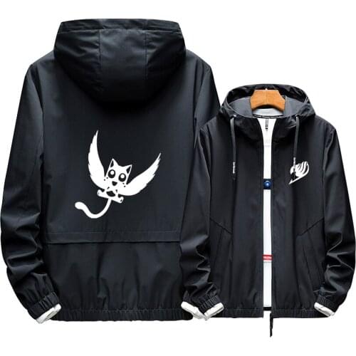 FAIRY TAIL EARTH LAND Cosplay Hot Sale Hoodie Printed Zipper Noctilucent New Fashion Casual Winter Cotton Warm Thick Jacket