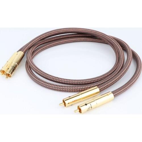 Hifi RCA Cable Accuphase 40th Anniversary Edition RCA Interconnect Audio Cable Gold plated plug